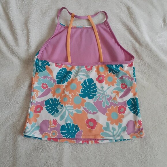 Speedo Girl's Size 8 Purple Tropical Floral Summer Tankini Swimsuit - Picture 5 of 11